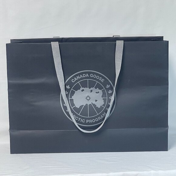 Canada Goose Large Paper Shopping Gift Bag - Black & Gray - New - Picture 1 of 4